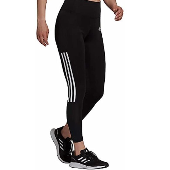 NWT adidas Womens Lightweight High Rise 3-Stripe Leggings Size L $60 1B157 - Picture 3 of 4